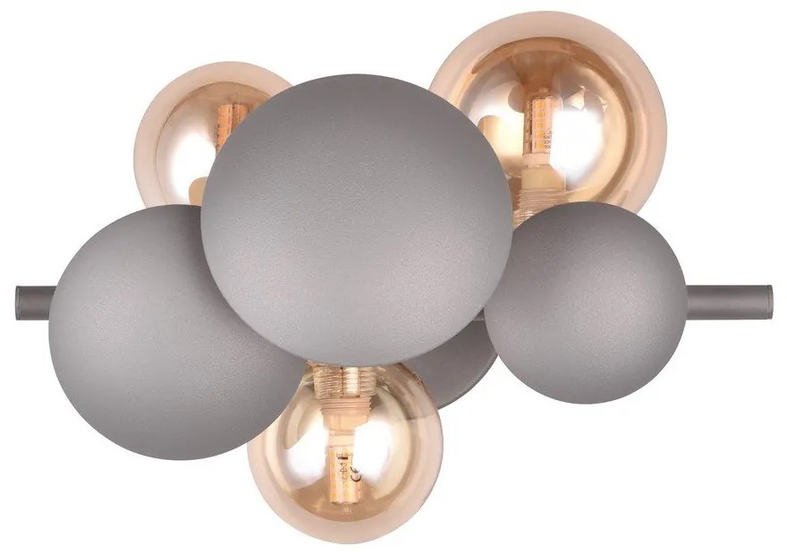 Lampada da parete in colore grigio-oro Bubble - Trio Select