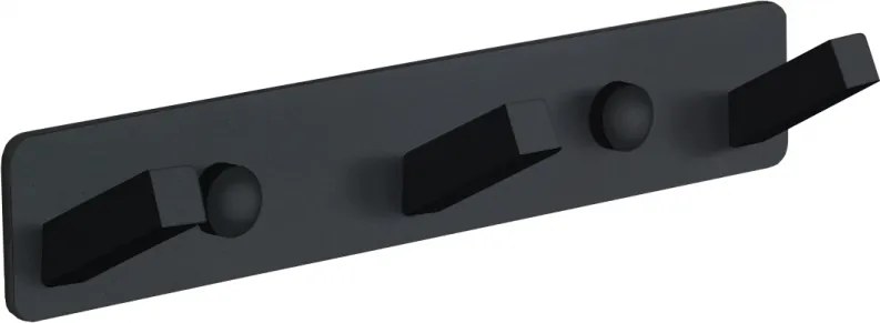Mexen triplo gancio per asciugamano, nero - 709173-70