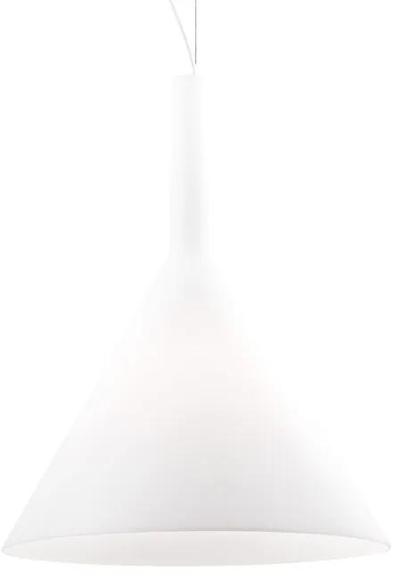 Sospensione Moderna Cocktail Vetro Bianco 1 Luce E27