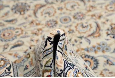 Kashan Fine Floreale Avorio Blu 273x388 Cm