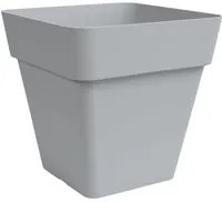 Vaso Quadrato Ark Quadro, Fioriera In Polietilene Interno-Esterno, Superficie Opaca Cm 39x39x39 col Grigio AMZ8640GRG