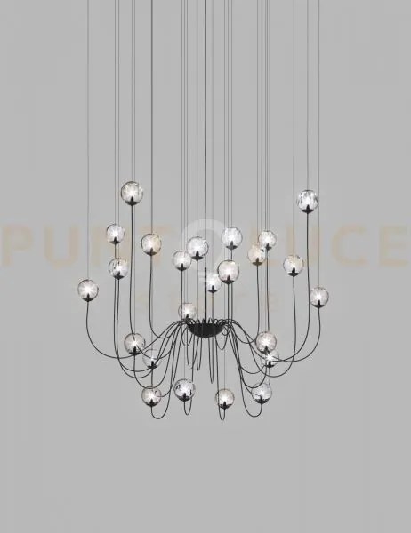 Puppet sospensione 24p multicolore 3 nero opaco 24 luci attacco g9