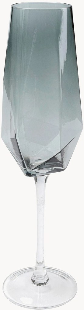 Set di 6 flute da champagne fatti a mano Diamond