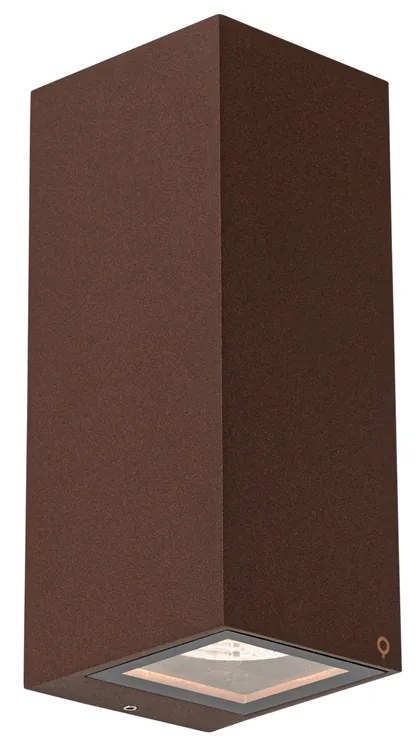 Applique da parete industriale ruggine marrone 2 luci AR70 IP54 - Baleno