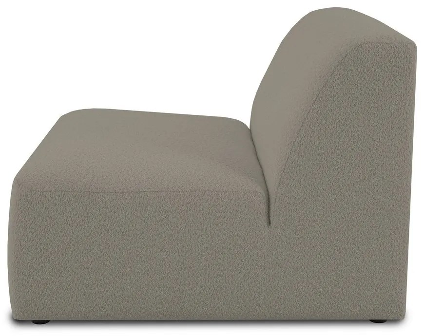 Modulo divano marrone chiaro in tessuto bouclé (parte centrale) Roxy - Scandic