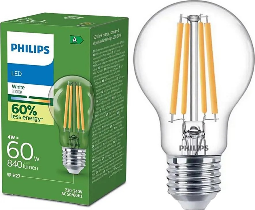 Lampadina LED ULTRAEFFICIENT VINTAGE Philips A60 E27/4W/230V 3000K