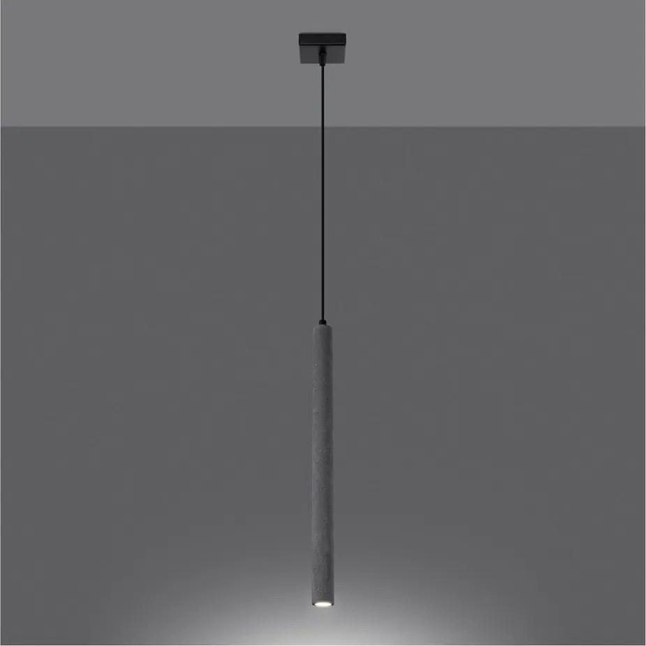 Lampadario grigio in calcestruzzo Fideus – Sollux