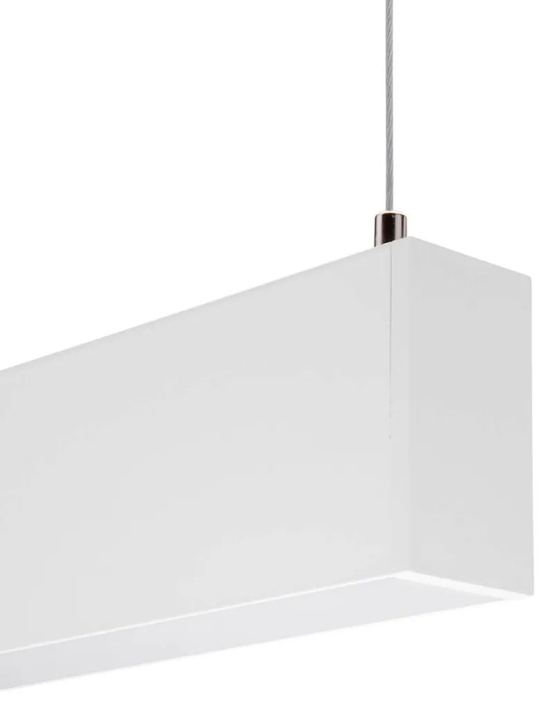 Profilo Lineare Bianco a Sospensione in Alluminio per Striscia LED 1m e 2m Variante Lunghezza 1 Metro