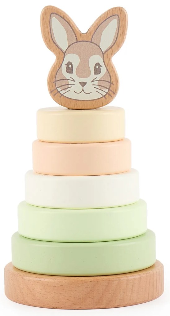 Bieco - Torre impilabile in legno - coniglietto Fine