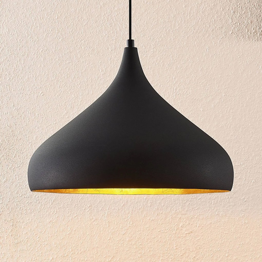 Lampada a sospensione Lunus Arcchio, dimmerabile, Nero, Soggiorno / Sala da pranzo, Metallo, Moderno, Lampada a sospensione