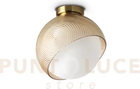 Bloom lampada da soffitto 1 luce attacco e27 ottone 22cm