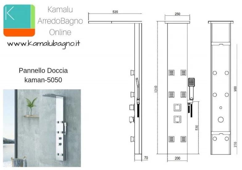 Kamalu - colonna doccia effetto cascata modello kaman-5050