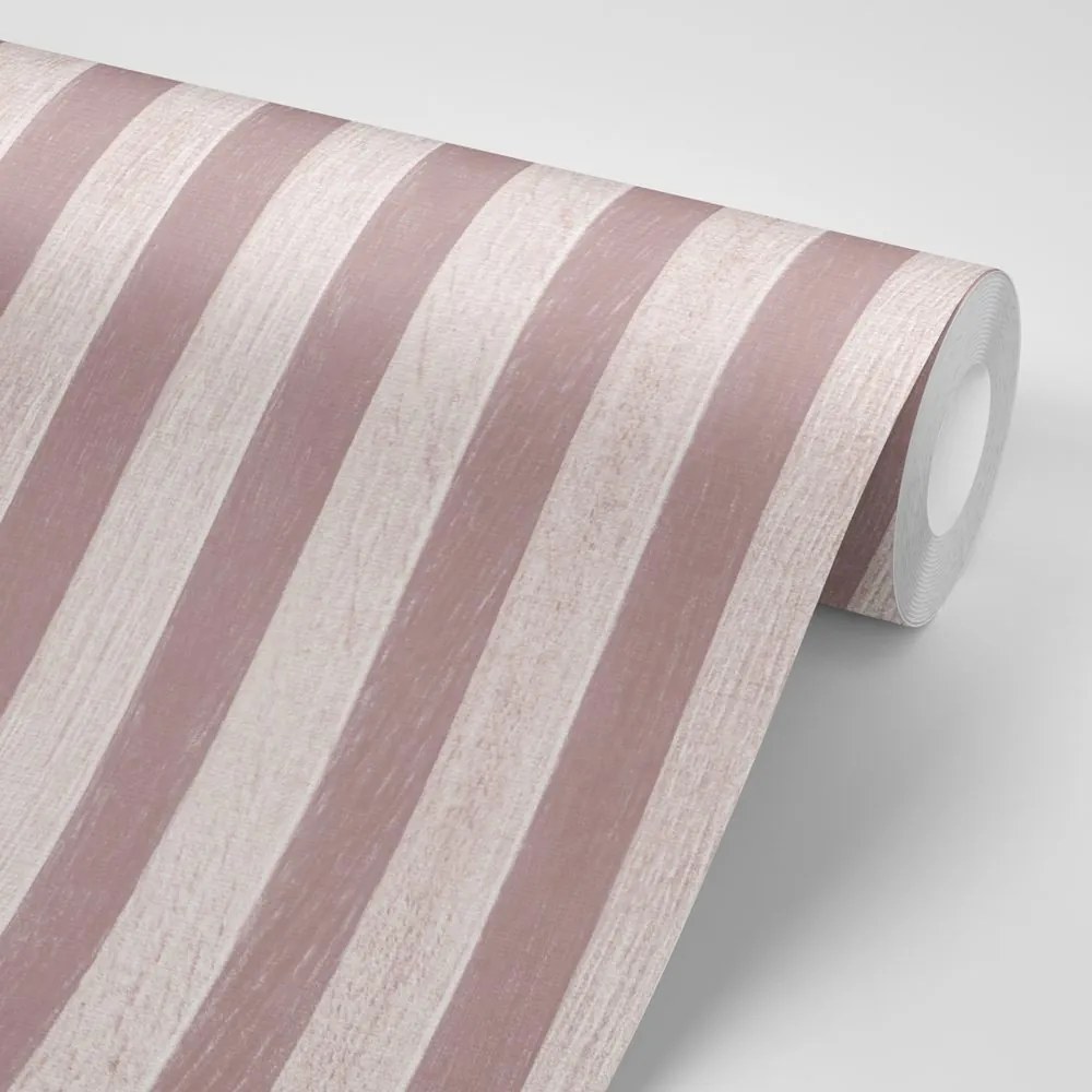 Carta da parati – Motivo di legno in rosa splendido