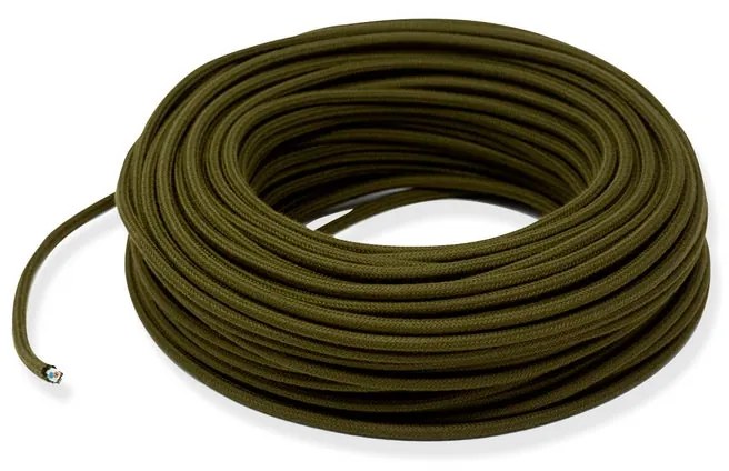 Cavo tessile 2 x 0.75 mm² L 50 m MERLOTTI verde militare matassa