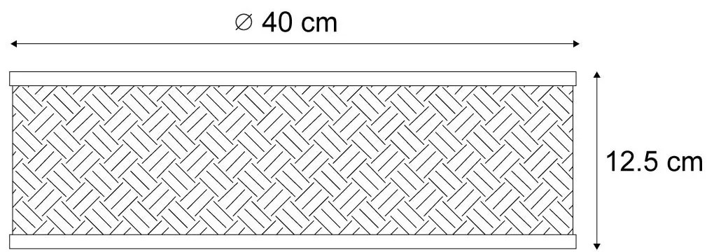 Lampada da soffitto in bambù orientale naturale 40 cm - Tremmo