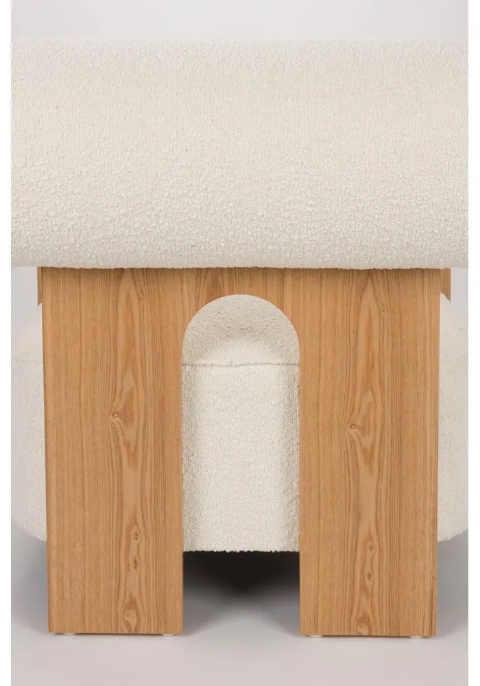 Poltrona beige con rivestimento in bouclé Oolong – Zuiver