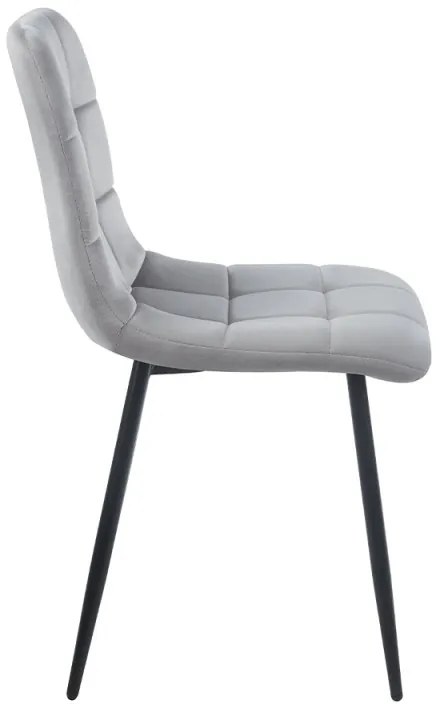 Sedia Stuhl Velluto - Grigio chiaro