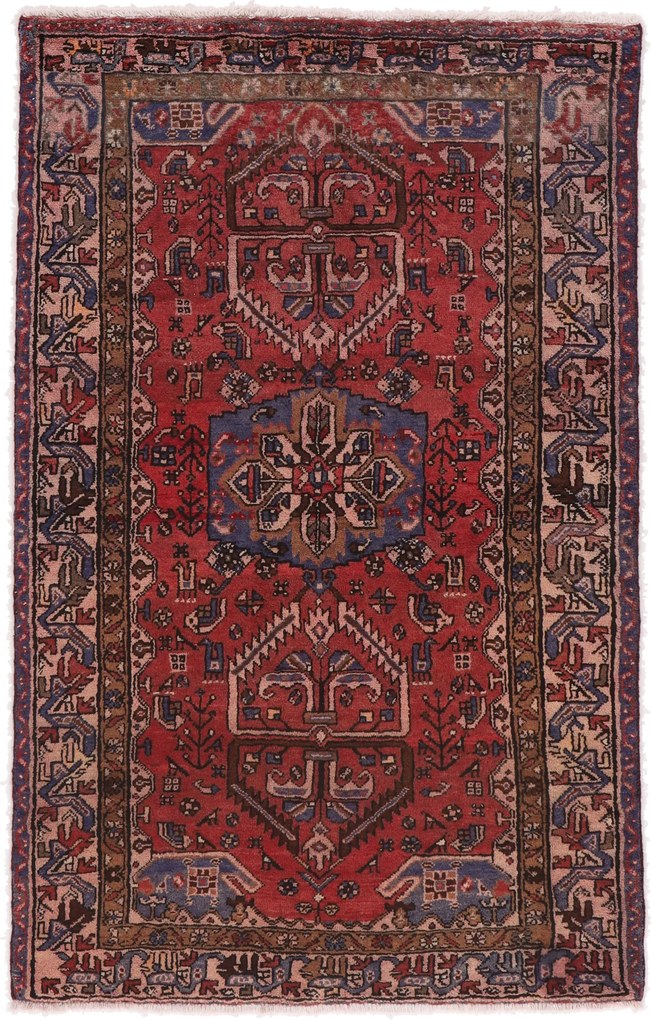 Hamedan Tappeto 190x130 (Iran) Annodato A Mano