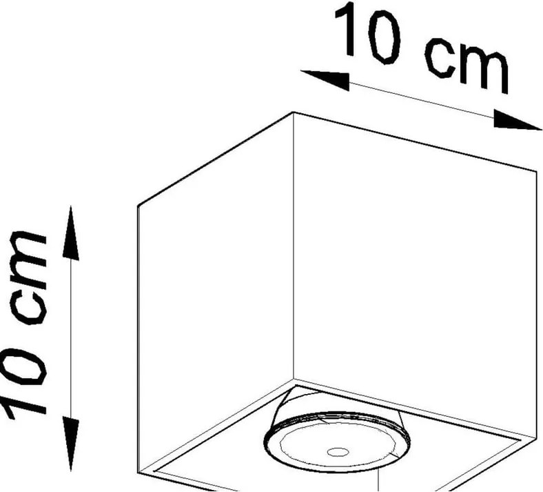 Faretto grigio 10x10 cm Geo – Sollux