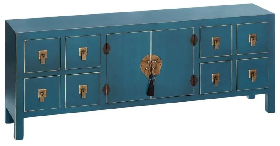 Cassettiera bassa blu 130x50,5 cm Oriente - Ixia
