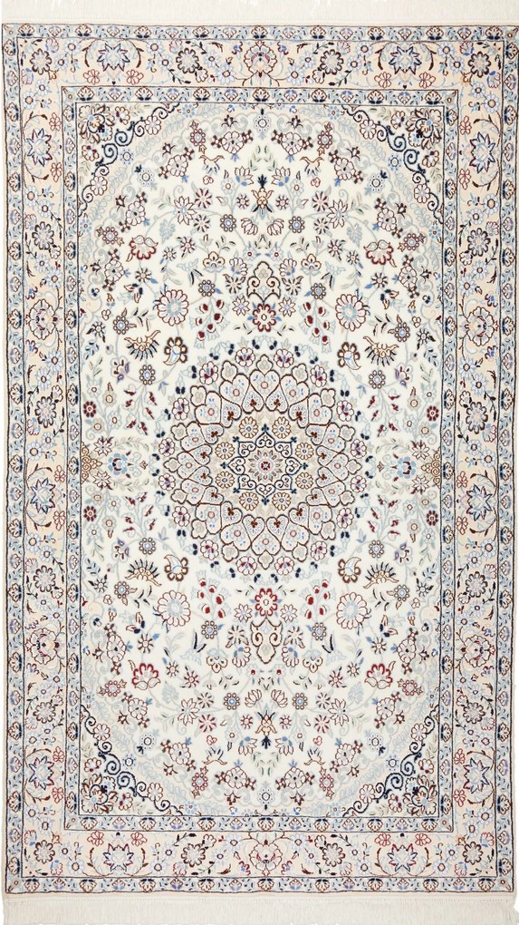 Nain Tappeto persiano 220x130 Beige (Iran) Annodato A Mano