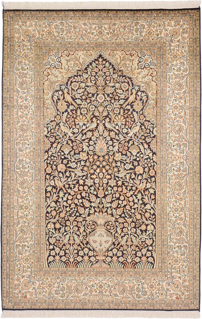 Cashmere Silk Tappeto 190 x 120 (Indian) Annodato A Mano