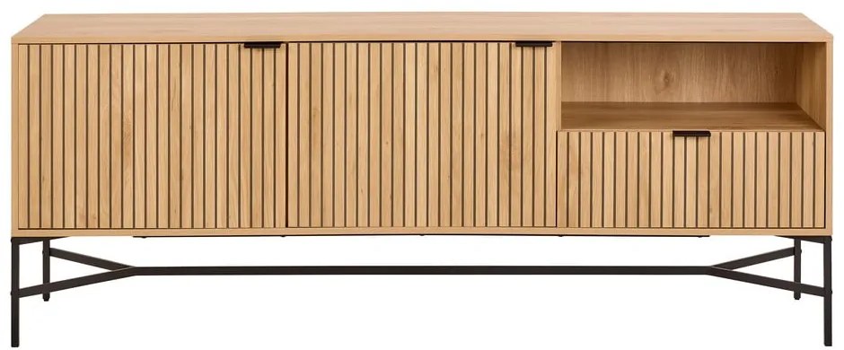 Cassettiera in colore naturale con effetto rovere 180x70x40 cm Jaipur - Actona