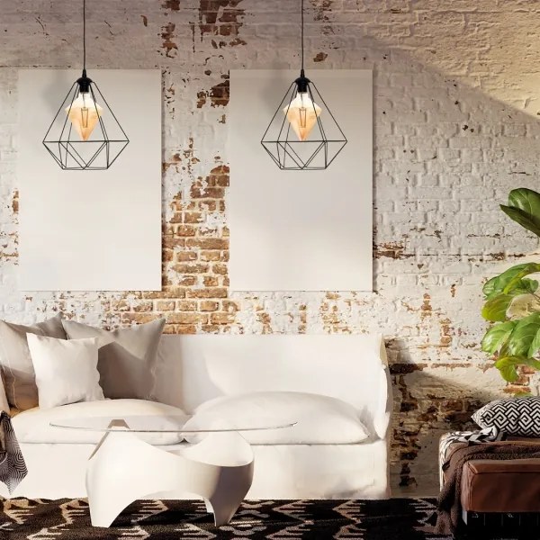 Lampadario LED su corda ALAMBRE 1xE27/4W/230V nero