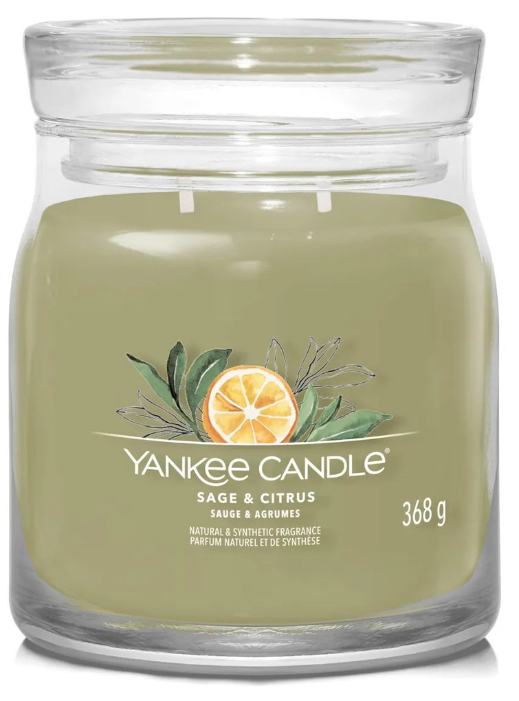 Sage Citrus, candela in giara media Yankee Candle