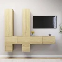 Set Porta TV 6 pz Rovere Sonoma in Truciolato cod mxl 30688