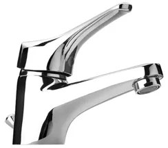 Miscelatore lavabo Ariel ottone cromato MADE IN ITALY con PILETTA DI SCARICO INCLUSA 0RE00088A16