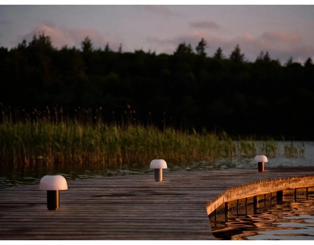 Lampada da tavolo dimmerabile a LED in alluminio nero (altezza 22 cm) Harvest - Zone