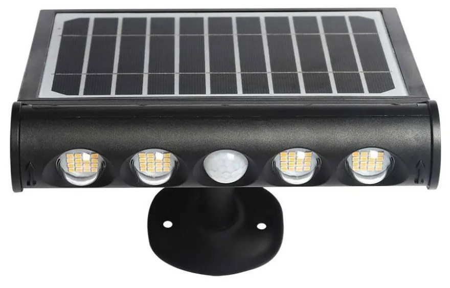 Lampada LED da giardino 8W Con Pannello Solare 3000K Con Sensore PIR IP65 SKU-6844