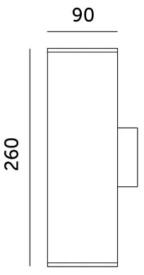 Applique da esterno 2xGU10/35W/230V IP54 quadrato nero