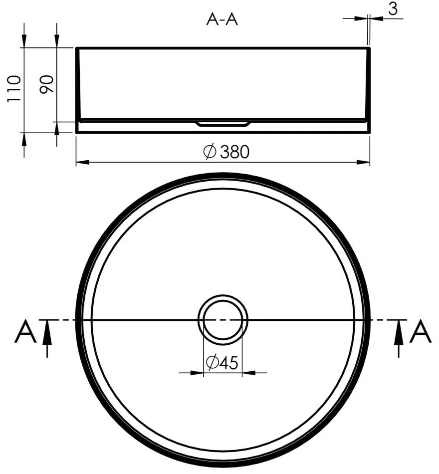 Lavabo rotondo color rame in acciaio inox ø 38 cm Aurum – Sapho