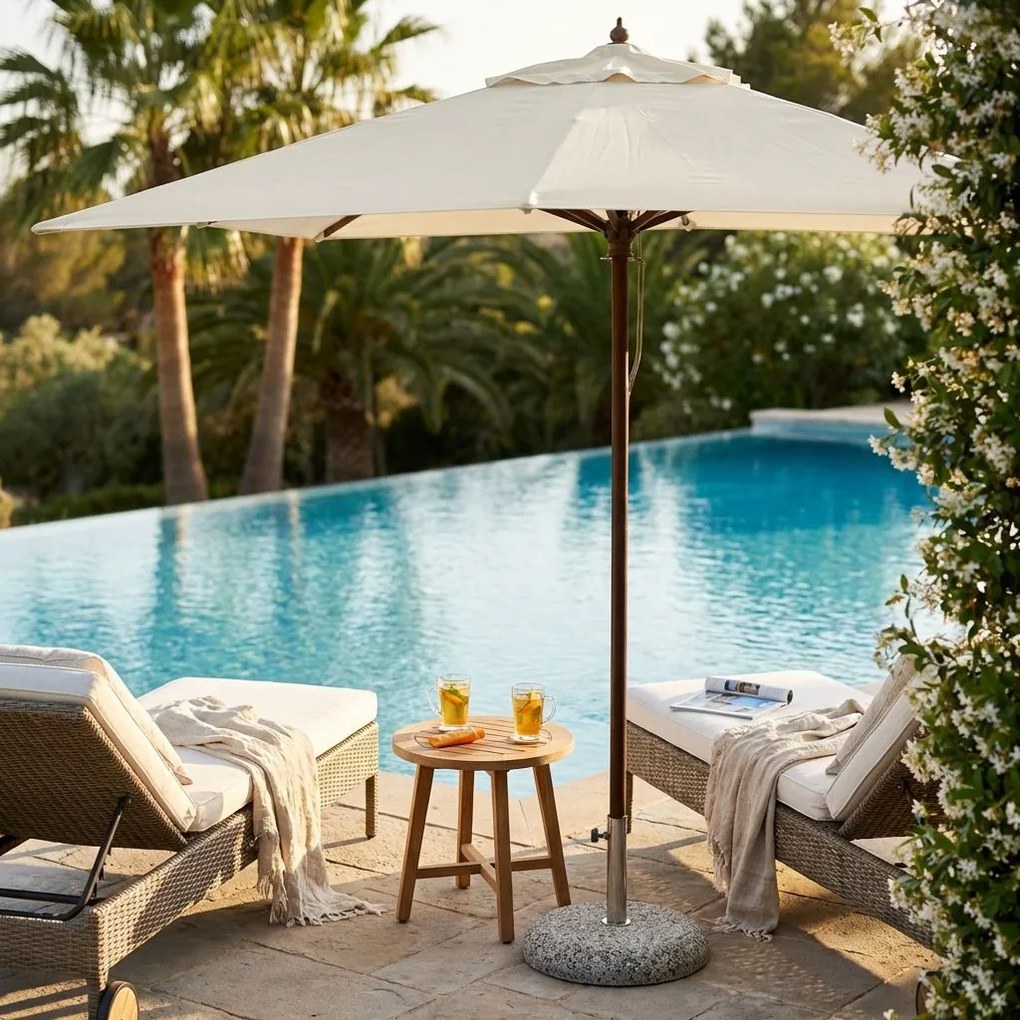 STATUS - ombrellone da giardino palo centrale in legno 3 x 4 m