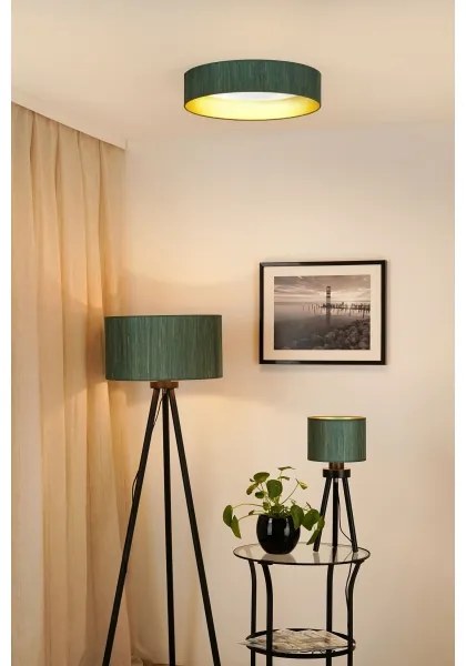 Brilagi - Plafoniera LED BOSTON ROLLER LED/24W/230V diametro 45 cm verde/oro