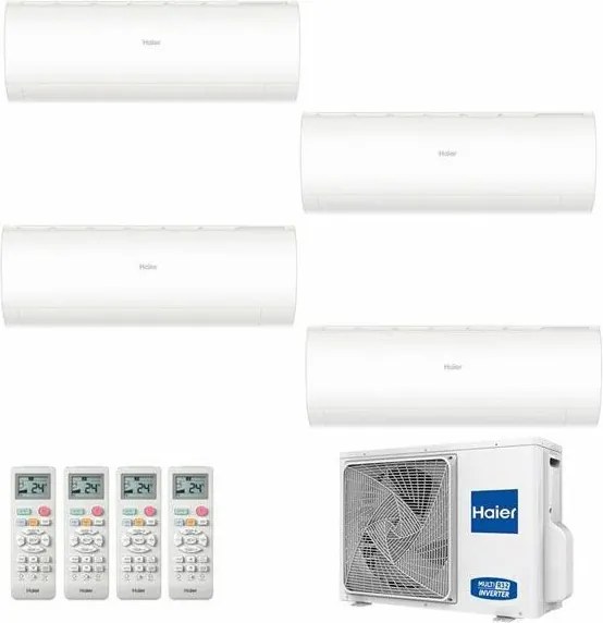 Climatizzatore Haier Quadri Split Pearl 9000+9000+12000+12000 4U85S2SR3FA R-32 a++/a+ 9+9+12+12