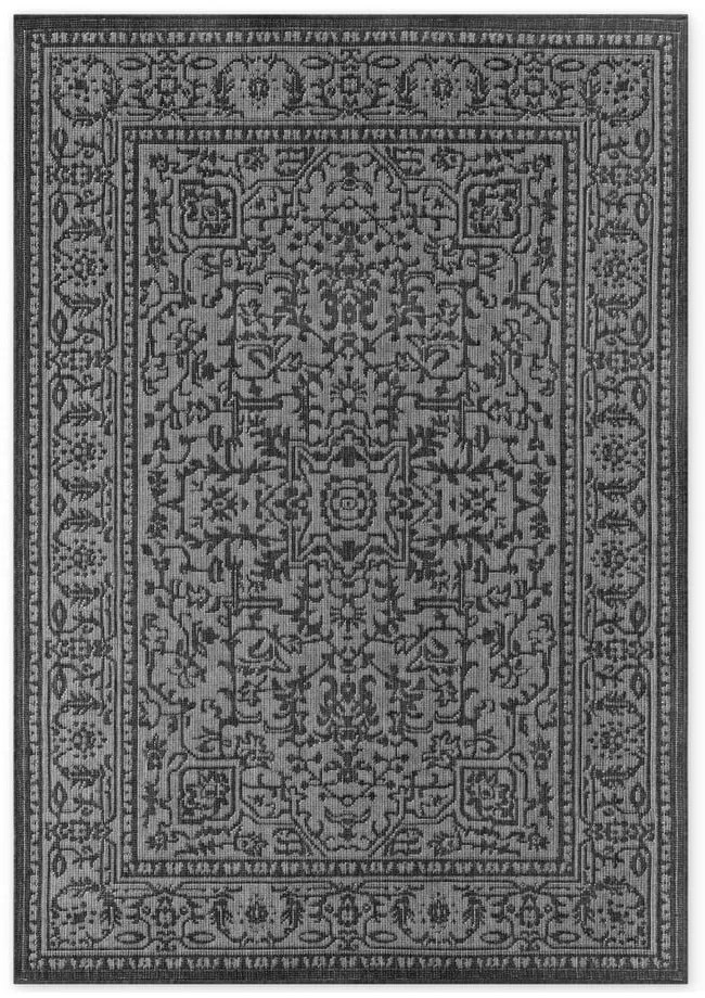 Tappeto da interno/esterno bianco e nero 200x290 cm Duet Kona – NORTHRUGS