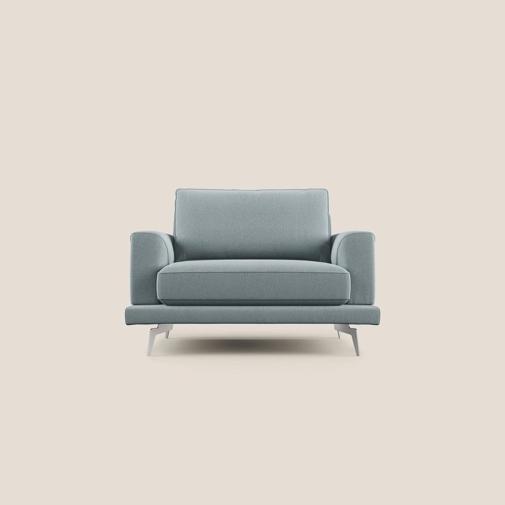 Dorian poltrona moderna in tessuto smacchiabile T05 carta da zucchero