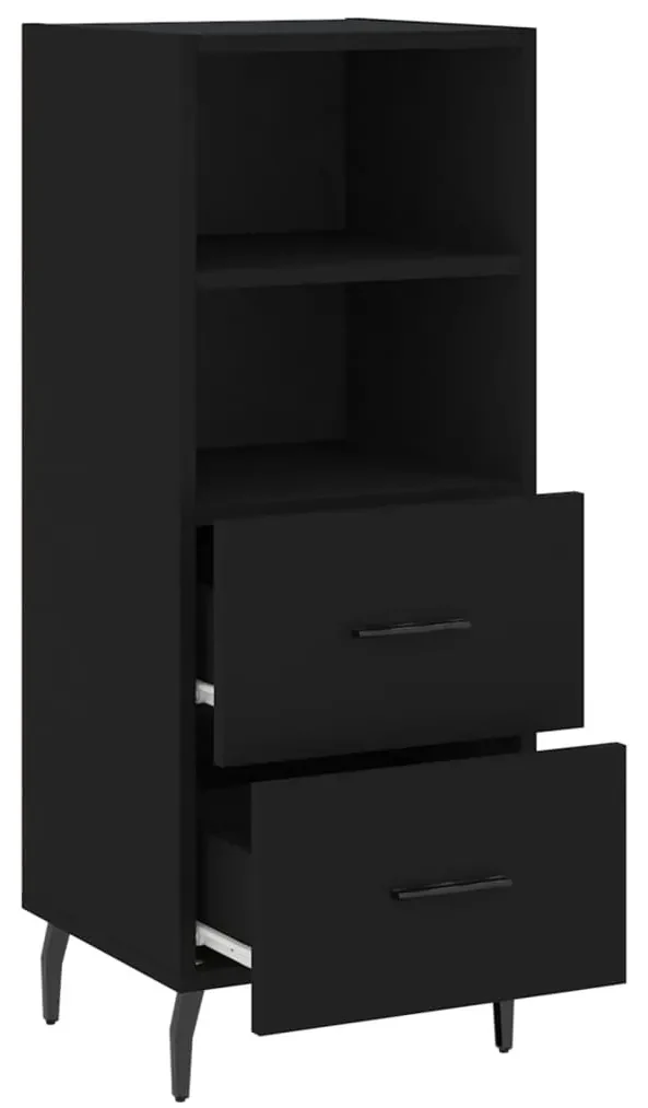 Credenza nero 34,5x34x90 cm in legno multistrato