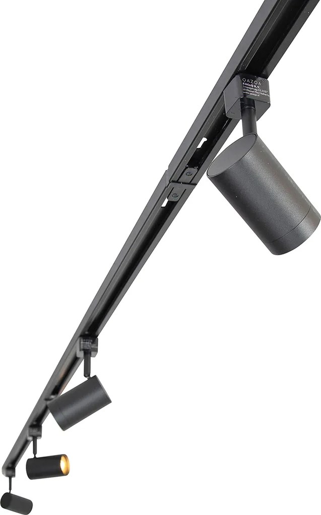 Sistema di illuminazione a binario monofase Smart con 14 Wifi GU10 nero - Iconic Jeana