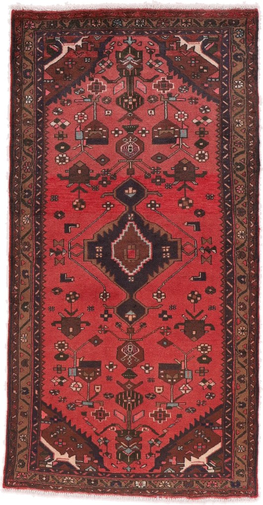 Hamedan Tappeto 200x100 (Iran) Annodato A Mano
