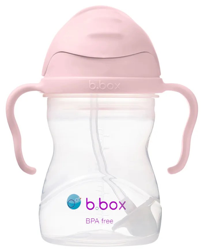 Tazza con cannuccia - rosa 240 ml