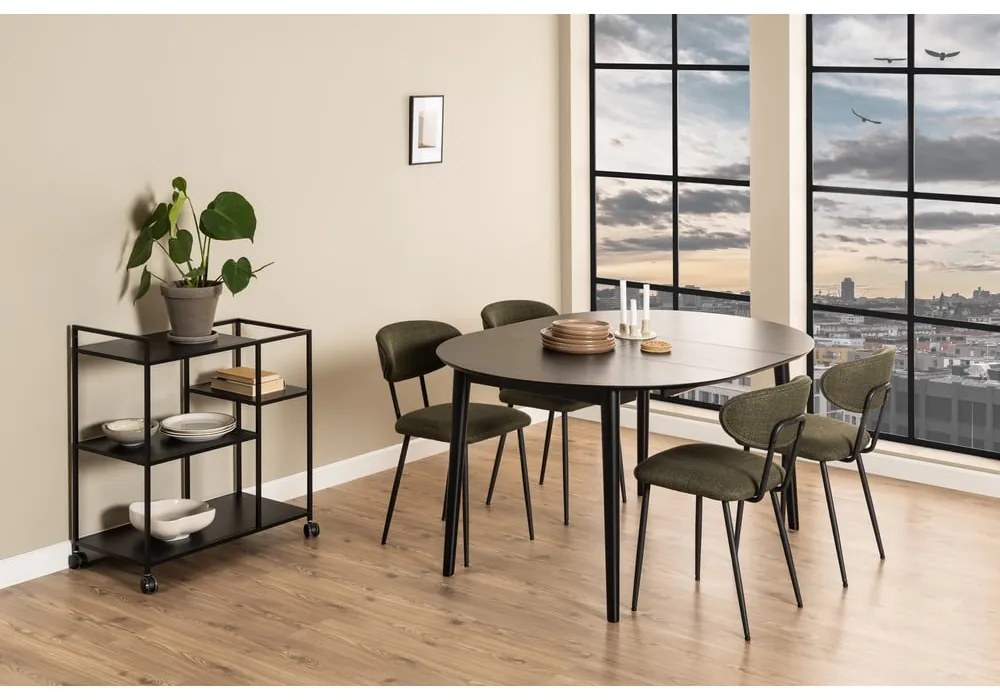 Tavolo da pranzo rotondo pieghevole con piano in rovere ø 115 cm Montreux - Actona