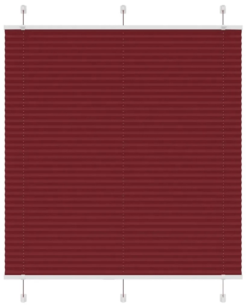 Tenda Plissettata Rosso Bordeaux 120x150 Cm Larghezza Tessuto /