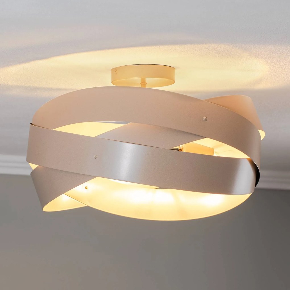 Euluna plafoniera Tornado, beige, Ø 50 cm