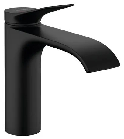Rubinetto per lavabo a canna media getto a cascata d'acqua Vivenis nero verniciato opaco HANSGROHE H 20.5 cm