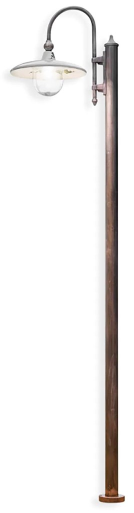 Palo Esterno Classico Campobasso Metallo E Ceramica Nero Sfumato Rame 1 Luce E27