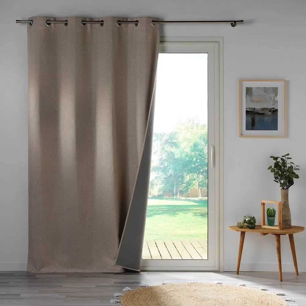 Tenda oscurante beige 140x260 cm Crepuscule - douceur d'intérieur